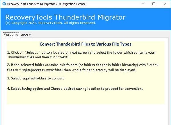 RecoveryTools Thunderbird Migrator(邮件工具)