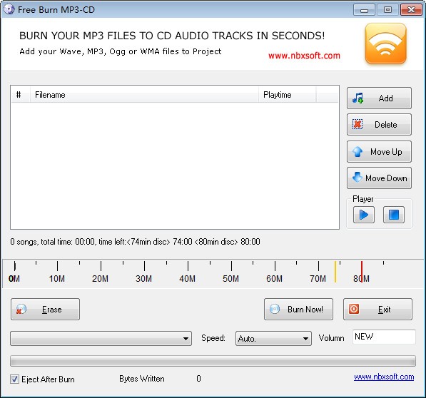 Free Burn MP3-CD(免费MP3刻录软件)